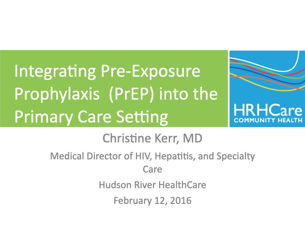 Integrating Pre Exposure Prophylaxis Prep Into The Primary Care